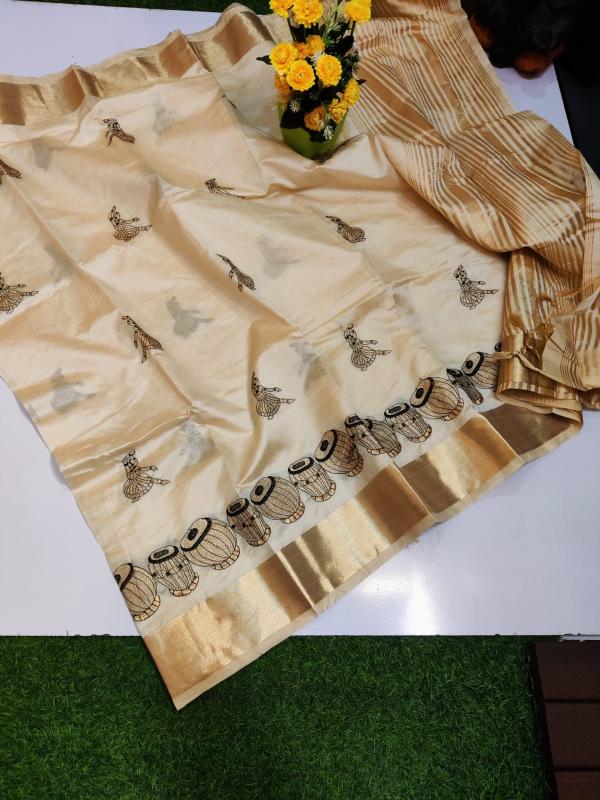 Malhar tusser-vol-4 tusser silk surat textile market wholesale saree  - wholesale export